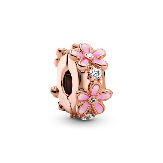 Rose Gold Petal Charm Bead Fit Original Pandora Silver 925 Bracelet DIY Jewelry MZ303