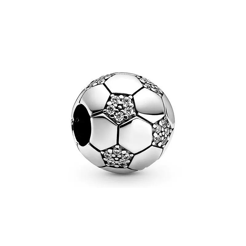 Multiple Series Balls Bead American Football，Badminton Dangle Charm Jewelry Fit Original 925 Sterling Silver Pan Brand Bracelet