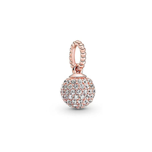 Rose Gold Plated Dangle Fruit Charm Beads Fit Original Pandora 925 Sterling Silver DIY Jewelry MD533