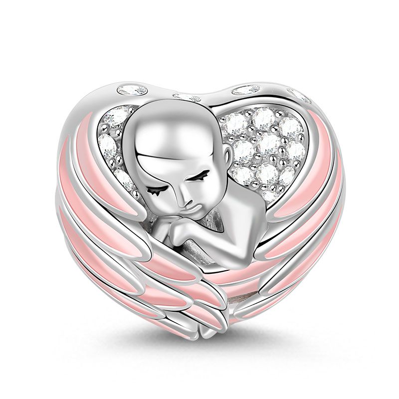 Sleeping Baby Charm Bead Fit Original 925 Sterling Silver Pandora Bracelet DIY Women Jewelry Gift SS603