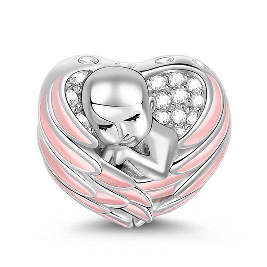 Sleeping Baby Charm Bead Fit Original 925 Sterling Silver Pandora Bracelet DIY Women Jewelry Gift SS603