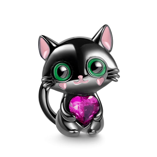 Animal Series Embraces Heart Gem Charm jewelry Beads Fit Original 925 Sterling Silver Pandora Bracelet XZ628