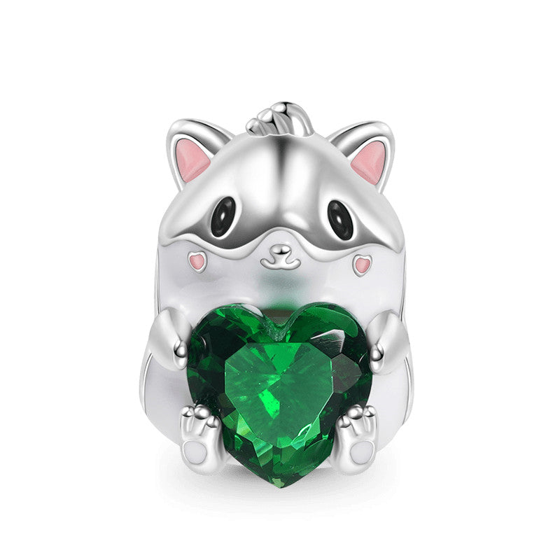 Black Cat Arctic Wolf Mouse Dog Animal Series Embraces Heart Gem Charm jewelry Beads Fit Original 925 Sterling Silver Pandora Bracelet