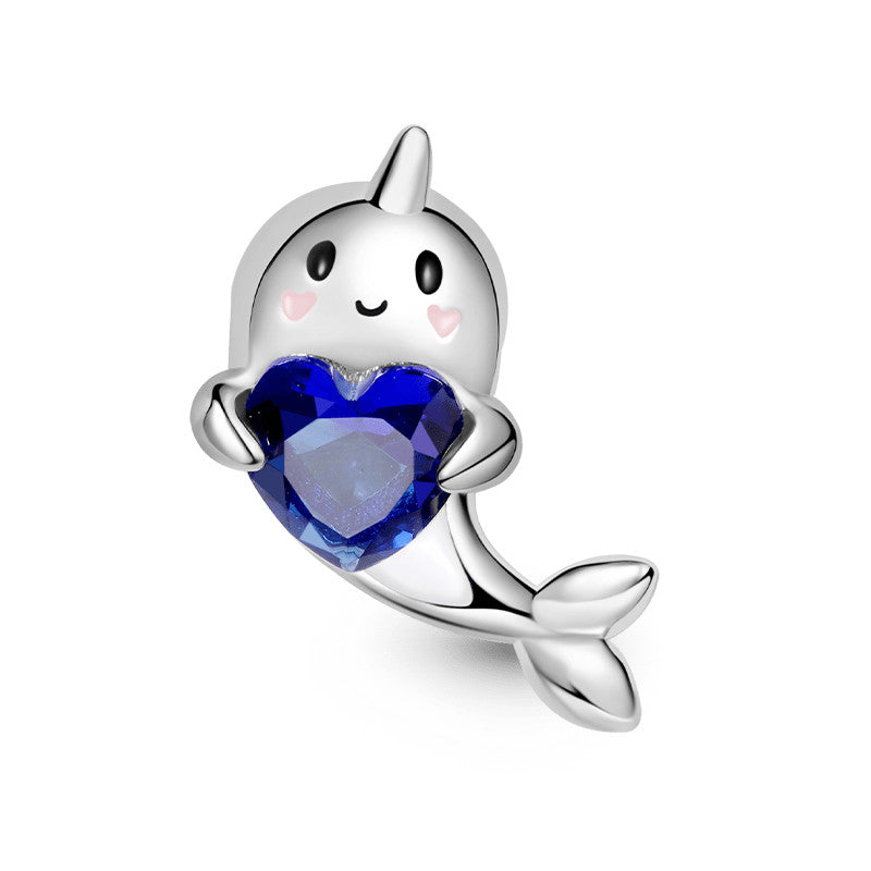 Black Cat Arctic Wolf Mouse Dog Animal Series Embraces Heart Gem Charm jewelry Beads Fit Original 925 Sterling Silver Pandora Bracelet