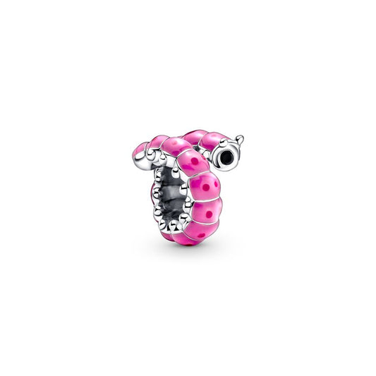 Cute Curled Caterpillar Charm Bead Fit Original 925 Sterling Silver Pandora Bracelet DIY Women Jewelry Gift SS86