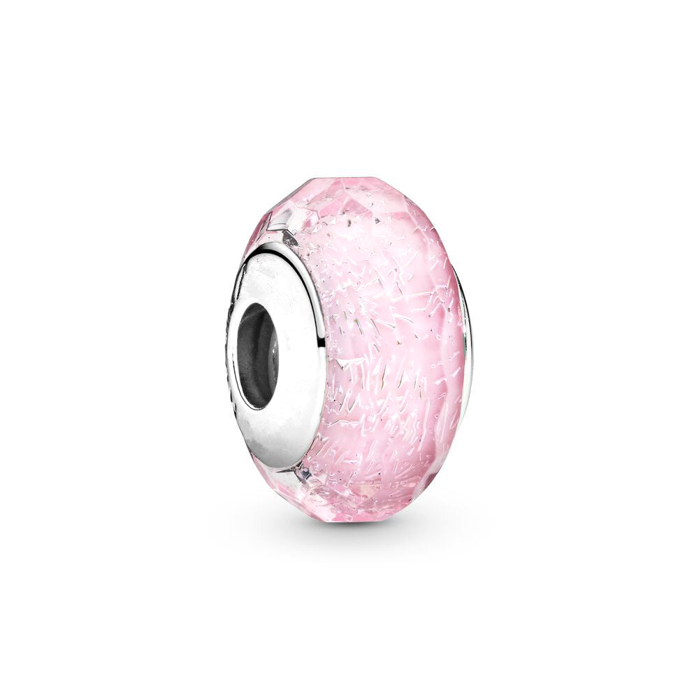 Pink Coloured Glaze Charm Bead Fit Original 925 Sterling Silver Pandora Bracelet DIY Women Jewelry Gift SS866