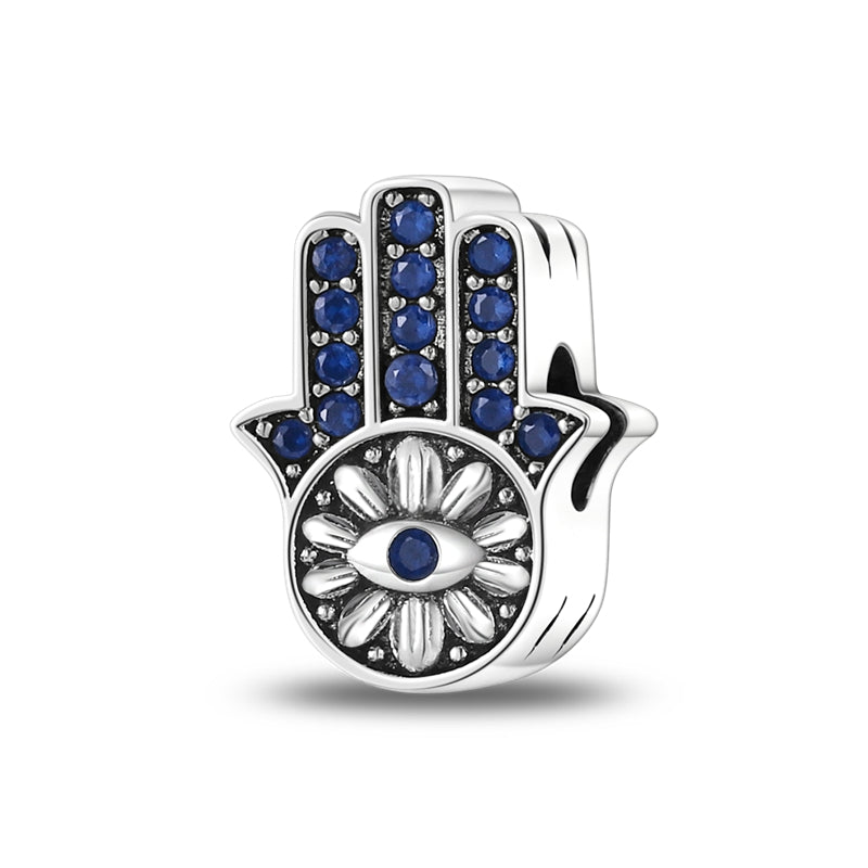 Blue Devil's Palm Eye，Moon-Watching Fox，Butterfly Dangle Charms Beads Fit Original 925 Sterling Silver Pan Bracelet Jewelry